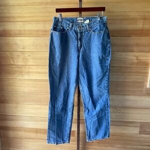 St. John's Bay Women’s Straight-Leg Blue Jeans Mom Jeans High Waist 12P